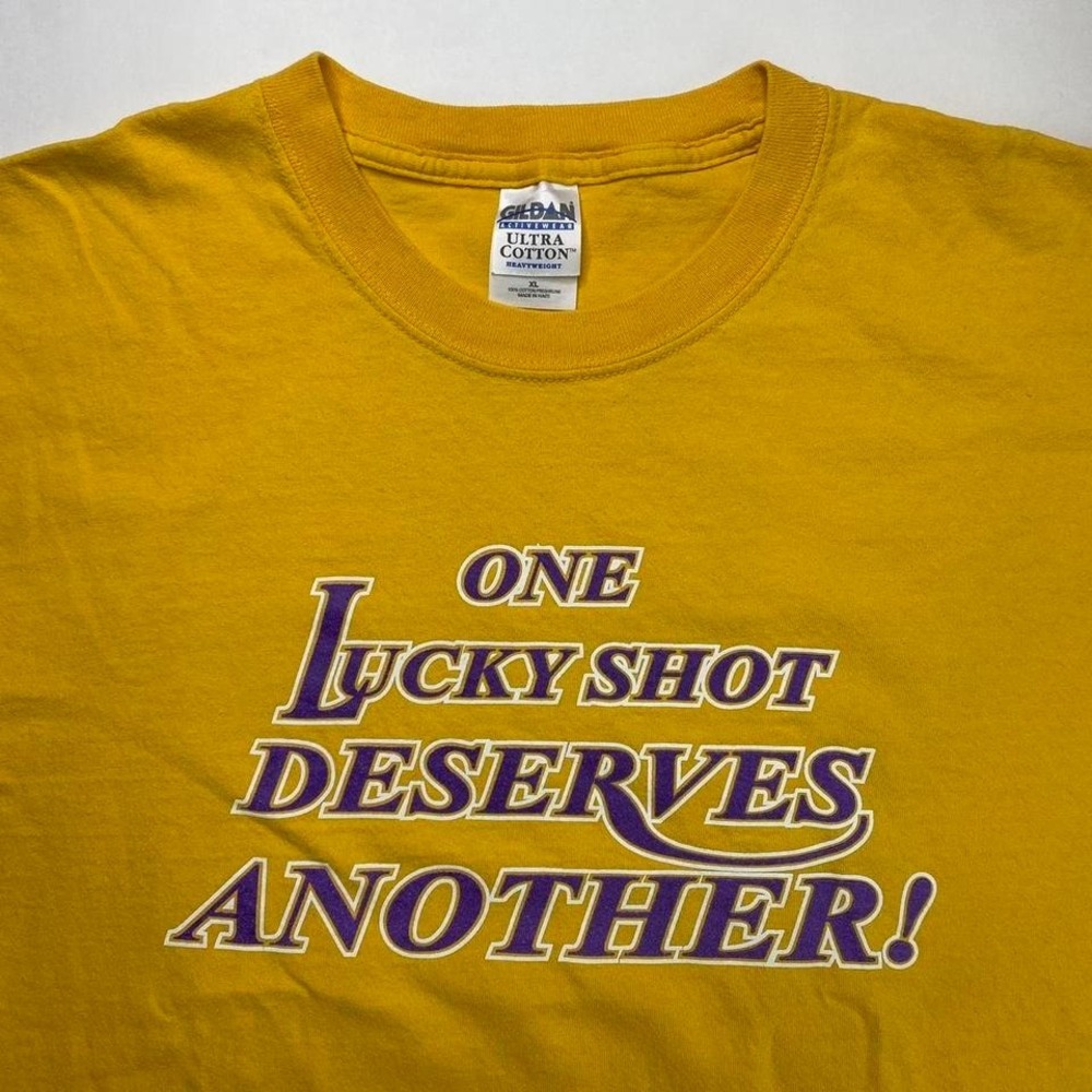 Vintage 2000s LA Lakers x Derek Fisher x One Lucky Shot‎ 0.4 promo shirt